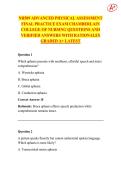 NR509 ADVANCED PHYSICAL ASSESSMENT  FINAL PRACTICE EXAM CHAMBERLAIN  COLLEGE OF NURSING QUESTIONS AND  VERIFIED ANSWERS WITH RATIONALES  GRADED A&plus; LATEST