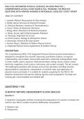 WGU C165 &lpar;INTEGRATED PHYSICAL SCIENCES&rpar; OA EXAM PRACTICE &vert;&NewLine;COMPREHENSIVE ACTUAL STUDY GUIDE & FULL TESTBANK &vert; 150 PRACTICE&NewLine;QUESTIONS WITH VERIFIED ANSWERS & RATIONALES &vert; 2026&sol;2027 LATEST UPDATE