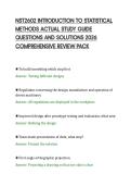 NST2602 INTRODUCTION TO STATISTICAL&NewLine;METHODS ACTUAL STUDY GUIDE&NewLine;QUESTIONS AND SOLUTIONS 2026&NewLine;COMPREHENSIVE REVIEW PACK