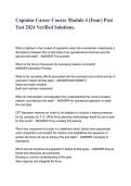 Captains Career Course Module 4 Post Test 2026&sol;2027 &vert; Study Guide & Exam Review