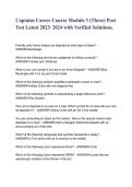  Captains Career Course Module 3 Post Test 2026&sol;2027 &vert; Study Guide & Exam Review