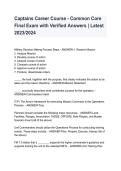 Captains Career Course Common Core Final Exam 2026&sol;2027 &vert; Study Guide & Exam Review