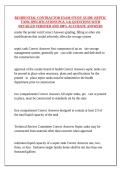 RESIDENTIAL CONTRACTOR EXAM STUDY GUIDE &lpar;SEPTIC TANK SPECIFICATIONS PGS&period; 5-6&rpar; QUESTIONS WITH DETAILED VERIFIED AND 100&percnt; ACCURATE ANSWERS