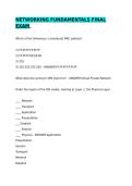 NETWORKING FUNDAMENTALS FINAL EXAM&period;&sol;ACTUAL EXAM