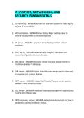 IT SYSYEMS  NETWORKING AND FUNDAMENTALS  EXAMS WITH CORRECT ANSWERS