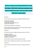 Alf Core Training Test Florida 2026&sol;2027 Latest Test Bank 2 With 500&plus; Real Exam Questions And Correct Verified Answers&sol; Alf Core Exam Florida 2026&sol;2027 &lpar;Brand New&excl;&rpar;&NewLine;