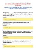 ICC GENERAL REQUIREMENTS EXAM &lpar;2 LATEST&NewLine;VERSIONS&rpar;&NewLine;COMPLETE QUESTIONS AND DETAILED SOLUTIONS LATEST&NewLine;UPDATE THIS YEAR JUST RELEASED
