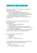 ECON 2110 FINAL EXAM CLEMSON UNIVERSITY &sol;ACTUAL EXAMS &sol;GUARANTEED PASS 