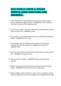 EICA MOBILE CRANE EXAMS WITH CORRECT ANSWERS &sol;GUARANTEED PASS 