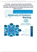 Test Bank - Introductory Maternity and Pediatric Nursing&comma; 5th Edition&comma;2021 &lpar; Nancy Hatfield&semi; Cynthia Kincheloe&comma; 2025&rpar; &comma;Latest Edition&vert;&vert;All Chapters 1-42