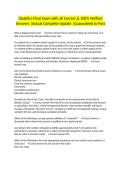 Dietetics Final Exam with all Correct & 100&percnt; Verified Answers &vert;Actual Complete Update &vert;Guaranteed to Pass