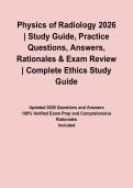 Physics of Radiology 2026 &vert; Study Guide&comma; Practice Questions&comma; Answers&comma; Rationales & Exam Review