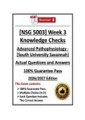 NSG5003&sol;NSG 5003 Advanced Pathophysiology Week 3 Knowledge Checks &vert; South University &vert; 26&sol;27 &lpar;PDF&rpar;