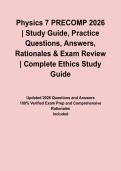 Physics 7 PRECOMP 2026 &vert; Study Guide&comma; Practice Questions&comma; Answers&comma; Rationales & Exam Review&NewLine;&NewLine;