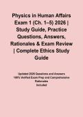 Physics in Human Affairs Exam 1 &lpar;Ch&period; 1&ndash;5&rpar; 2026 &vert; Study Guide&comma; Practice Questions&comma; Answers&comma; Rationales & Exam Review