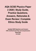 AQA GCSE Physics Paper 2 2026 &vert; Study Guide&comma; Practice Questions&comma; Answers&comma; Rationales & Exam Review