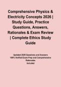 Comprehensive Physics & Electricity Concepts 2026 &vert; Study Guide&comma; Practice Questions&comma; Answers&comma; Rationales & Exam Review