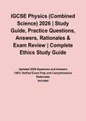 IGCSE Physics &lpar;Combined Science&rpar; 2026 &vert; Study Guide&comma; Practice Questions&comma; Answers&comma; Rationales & Exam Review