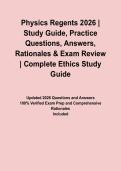 Physics Regents 2026 &vert; Study Guide&comma; Practice Questions&comma; Answers&comma; Rationales & Exam Review&NewLine;&NewLine;
