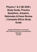 Physics 1 & 2 &lpar;B&rpar; 2026 &vert; Study Guide&comma; Practice Questions&comma; Answers&comma; Rationales & Exam Review&NewLine;&NewLine;