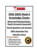 NSG5003&sol;NSG 5003 Advanced Pathophysiology Week 6 Knowledge Checks &vert; South University &vert; 26&sol;27 &lpar;PDF&rpar;