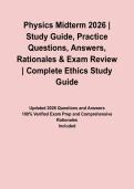 Physics Midterm 2026 &vert; Study Guide&comma; Practice Questions&comma; Answers&comma; Rationales & Exam Review
