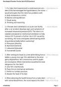 Neurological Disorders Practice Quiz 4 &lpar;30 Questions&rpar; 2026&sol;2027 &vert; Study Guide&comma; Practice Questions & Answers &vert; NCLEX-RN Exam Prep