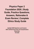 Physics Paper 2 Foundation 2026 &vert; Study Guide&comma; Practice Questions&comma; Answers&comma; Rationales & Exam Review