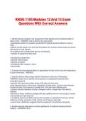 RNSG 1105 Modules 12 And 13 Exam Questions With Correct Answers