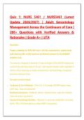 Nursing Exam Prep Bundle 2026&sol;2027 &vert; NURS 5461 Adult Gerontology & NUR 253 Mental Health Nursing &vert; 400&plus; Practice Questions with Answers & Rationales