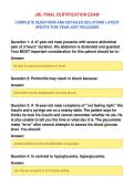 JBL FINAL CERTIFICATION EXAM&NewLine;COMPLETE QUESTIONS AND DETAILED SOLUTIONS LATEST&NewLine;UPDATE THIS YEAR JUST RELEASED