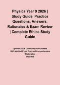 Physics Year 9 2026 &vert; Study Guide&comma; Practice Questions&comma; Answers&comma; Rationales & Exam Review&NewLine;&NewLine;