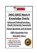 NSG5003&sol;NSG 5003 Advanced Pathophysiology Week 8 Knowledge Checks &vert; South University &vert; 26&sol;27 &lpar;PDF&rpar;