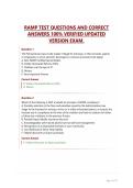 RAMP TEST QUESTIONS AND CORRECT ANSWERS 100&percnt; VERIFIED UPDATED VERSION EXAM&period;