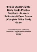 Physics Chapter 3 2026 &vert; Study Guide&comma; Practice Questions&comma; Answers&comma; Rationales & Exam Review&NewLine;&NewLine;