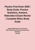 Physics Final Exam 2026 &vert; Study Guide&comma; Practice Questions&comma; Answers&comma; Rationales & Exam Review