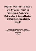 Physics I Weeks 1&ndash;5 2026 &vert; Study Guide&comma; Practice Questions&comma; Answers&comma; Rationales & Exam Review