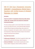 NR-511 CEA Exam 2026&sol;2027 &vert; Differential Diagnosis & Primary Care Practicum &vert; Comprehensive Practice Questions with Answers & Detailed Rationales &vert; Chamberlain University