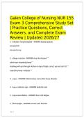 &NewLine;Galen College of Nursing NUR 155 Exam 3 Comprehensive Study Set &vert; Practice Questions&comma; Correct Answers&comma; and Complete Exam Review &vert; Updated 2026&sol;27&NewLine;