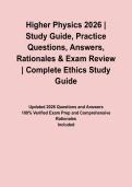 Higher Physics 2026 &vert; Study Guide&comma; Practice Questions&comma; Answers&comma; Rationales & Exam Review