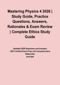 Mastering Physics 4 2026 &vert; Study Guide&comma; Practice Questions&comma; Answers&comma; Rationales & Exam Review&NewLine;&NewLine;