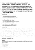 TDLR &ndash; WATER WELL DRILLER EXAMINATION &lpar;UTILITY&NewLine;DRILLING TRADE&comma; NOT WASTE WATER&rpar;&ndash; QUESTIONS AND&NewLine;ANSWERS &vert; VERIFIED AND WELL DETAILED ANSWERS &vert; PLUS&NewLine;RATIONALES &vert; DOWNLOAD AND PASS &vert; LATEST EXAM UPDATE&NewLine;2026&sol;2027 &ndash; QUESTIONS AND ANSWERS &vert; VERIFIED AND WEL