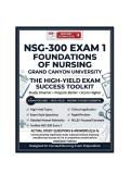 NSG-300 Foundations of Nursing &mdash; INSTANT PDF DOWNLOAD &mdash; Verified NSG-300 Exam 1 &vert; Grand Canyon University &vert; Q & A &vert; 2026&sol;2027