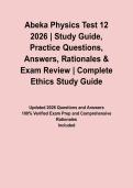 Abeka Physics Test 12 2026 &vert; Study Guide&comma; Practice Questions&comma; Answers&comma; Rationales & Exam Review&NewLine;&NewLine;