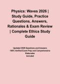 Physics&colon; Waves 2026 &vert; Study Guide&comma; Practice Questions&comma; Answers&comma; Rationales & Exam Review&NewLine;&NewLine;