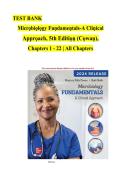Test Bank for Microbiology Fundamentals&colon; A Clinical Approach&comma; 5th Edition by Marjorie Kelly Cowan&comma; Heidi Smith & Jennifer Lusk &vert; Chapters 1&ndash;22 Complete &vert; Questions & Answers &vert; 2027