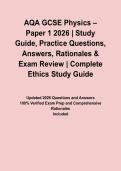 AQA GCSE Physics &ndash; Paper 1 2026 &vert; Study Guide&comma; Practice Questions&comma; Answers&comma; Rationales & Exam Review