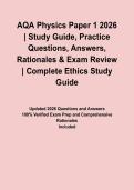 AQA Physics Paper 1 2026 &vert; Study Guide&comma; Practice Questions&comma; Answers&comma; Rationales & Exam Review&NewLine;&NewLine;