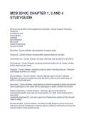 MCB 2010C CHAPTER 1&comma; 3 AND 4 STUDY GUIDE QUESTIONS AND ANSWERS