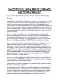 CIA PRACTICE EXAM QUESTIONS AND&NewLine;ANSWERS 2026&sol;2027